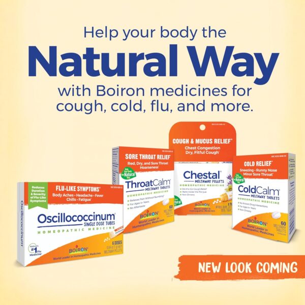 Boiron ColdCalm Tablets for Relief of Common Cold Symptoms Such as Sneezing, Runny Nose, Sore Throat, and Nasal Congestion - Non-Drowsy - 60 Count
