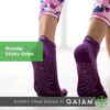 Gaiam Grippy Yoga Socks for Women & Men – Full Toe Non Slip Sticky Grip Accessories for Yoga, Barre, Pilates, Dance, Ballet