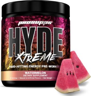 PROSUPPS® Mr. Hyde® Xtreme Pre-Workout Powder Energy Drink - Intense Sustained Energy, Pumps & Focus with Beta Alanine, Creatine & Nitrosigine, (30 Servings, Watermelon)