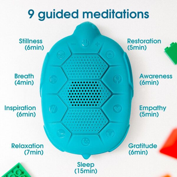 Zenimal Kids Meditation Audio Player - Patented Screen-Free Mindfulness Device with 9 Audio Meditations and 60 Minutes of Soothing Sounds and Music, Teal
