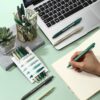 30 Pcs Mental Health Little Reminders Emotional Support Affirmation Gifts Mental Health Pen Office Must Have Pen Therapist Gift with 6 Motivational Card for Employees Students (Green)