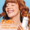 Bitvae P1 Water Dental Flosser for Teeth, Portable Mini Water Teeth Picks, Cordless Water Cleaner Picks with Telescopic Water Tank, Rechargeable Oral Irrigator for Travel & Home, Frost White