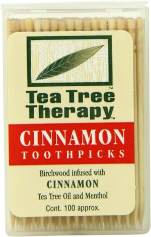 Tea Tree Therapy Toothpicks, Cinnamon, 100 Count