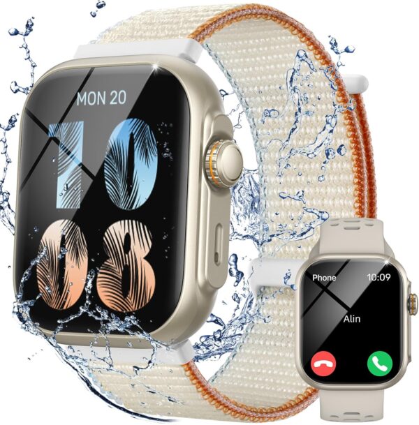 Parsonver Smart Watch, Alexa Bulit-in, GPS, Bluetooth Calling, 30M Waterproof Fitness Tracker, 2Pack