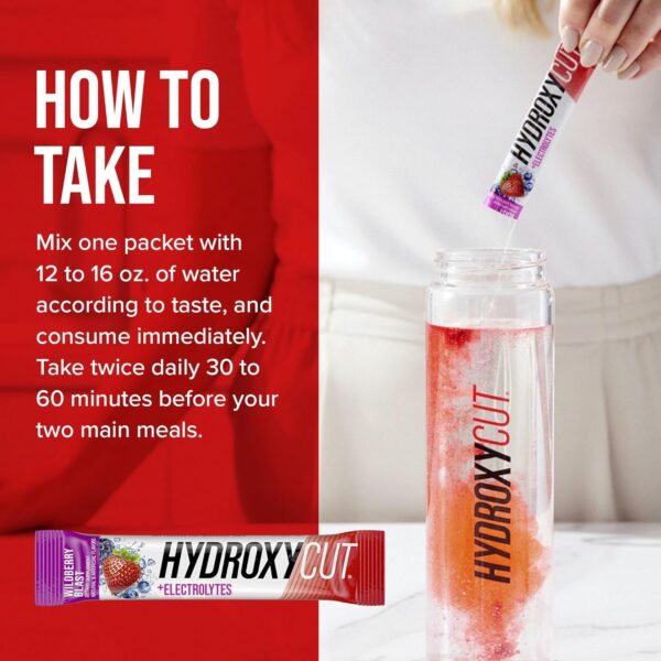 Hydroxycut Drink Mix, Wildberry Blast - 21 Travel-Size Packets, Pack of 2 - Zero Calories, Zero Sugar - Boost Metabolism, Burn Calories, Increase Energy - for Women & Men