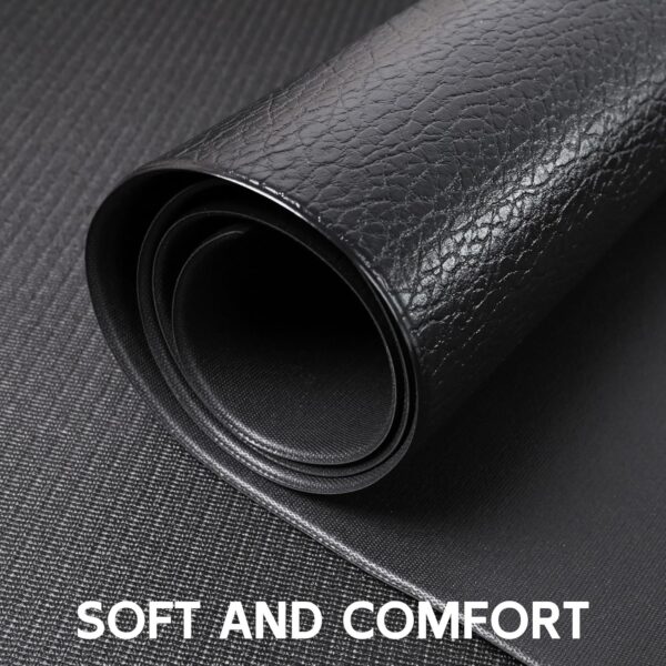 Exercise Equipment Mat for Bike, Treadmill, Elliptical, Yoga - Non Slip Bike Trainer Mat for Stationary Spin Bike Indoor Outdoor, High Density Workout Floor Protector Mat 90" x 40"