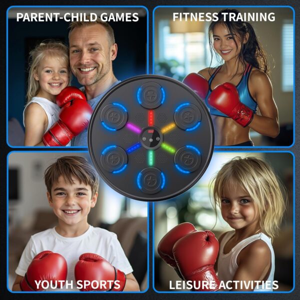 Upgrade and Larger,Music Boxing Machine with Boxing Gloves,2025 New Smart Bluetooth Music Boxing Machine,Wall-Mounted Exercise Equipment for Home,One Punch Boxing Game Machine for Kids and Adults