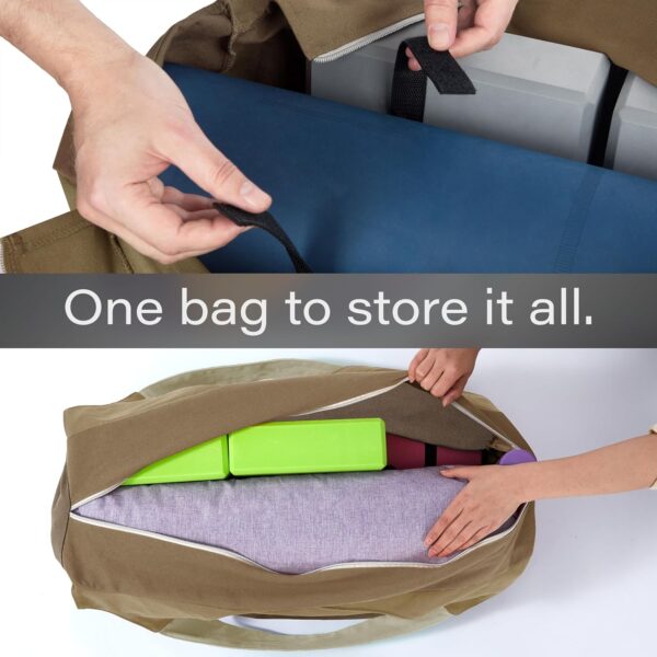 JoYnWell Large Yoga Mat Bag Carrier for men and Women - Stylish Tote with 4 Pockets, Durable Yoga Bolster Fits All your Stuff Light-weight and Easy-to-Carry, 30”