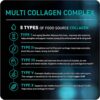Vital Vitamins Multi Collagen for Women & Men (2-Pack) - Type I, II, III, V, X - Grass Fed, Non-GMO - 300 Capsules