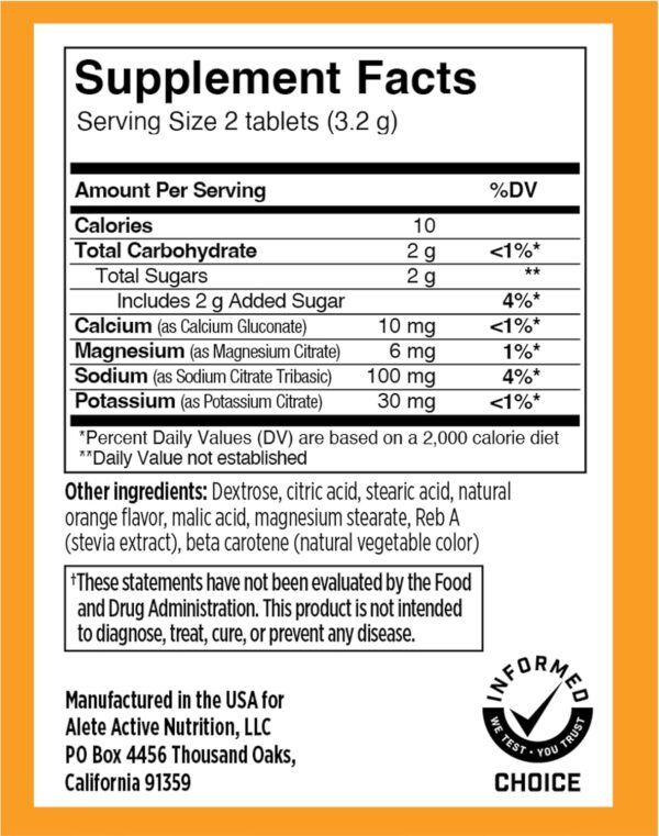 SaltStick Electrolyte FastChews Chewable Tablets | 120 Count - Orange | Salt Tablets for Runners, Sports Nutrition, Hydration Tablets, Electrolyte Chews | 12 Packets of 10 Tablets Each