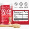 Health Plus Colon Cleanse Digestive Support | Natural Sweetener without Artificial Flavors | Daily Fiber for Toxin Elimination To Reduce Bloating | Strawberry Flavor | 9 Ounces, 36 Servings