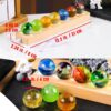 Ornalrist 7 Chakra Natural Healing Spheres with Wooden LED Light Base Crystal Quartz Ball for Meditation Positive Energy Night Light Home Decor