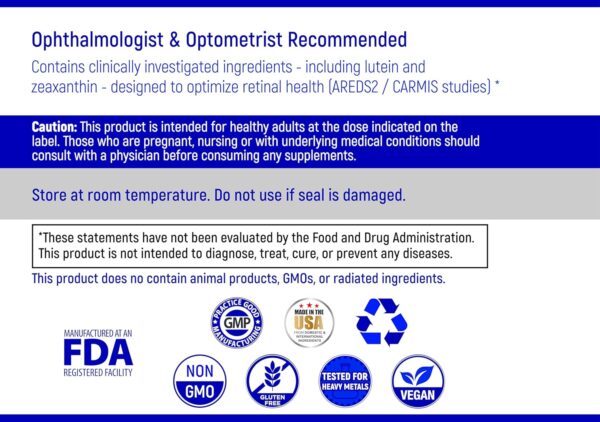 Navan AREDS 2 Powder - Antioxidant Eye Vitamins & Minerals Supplement for Lens Clarity & Retina Health by Clinical Experts - Lutein, Zeaxanthin, Zinc, Vitamin C - Kosher Style, 30 Servings