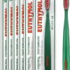 Euthymol Toothbrush (Regular, 6 Count) - Standard-Sized, Curved Soft Bristles for Sensitive Teeth, Gums. Effective, Gentle Cleaning for Entire Family.