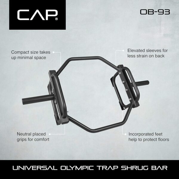 CAP Barbell Olympic Trap Bar and Shrug Bar for Deadlifts