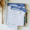Large Meal Prep Planner, Spiral, Pull-off Grocery Shopping Lists, Kitchen Management, Tabbed Dividers, Laminated Covers, Easy Organizing, Avoid Food Waste, Folder Pockets, Covers a full Year - Eccolo