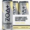 ZOA+ Pre-Workout Energy Drink Supplement - NSF Certified for Sport with Zero Sugar, Nitric Oxide Support, B & D Vitamins, Amino Acids, and Electrolytes (Coconut Lemonade)