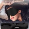 Sleep Mask Blackout for Men Women: Lightweight 3D Contoured Eye Mask for Lash Extensions - Adjustable Strap Washable Zero Pressure - Perfect for Side Sleepers Airplane Travel Yoga Meditation Black
