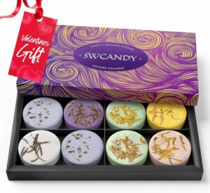 Shower Steamers Aromatherapy Birthday Gifts for Women - SWCANDY 8 Pcs Valentines Day Gifts for Her Mom Men Teen Adults Bath Bombs Self Care with Natural Essential Oils Relaxation Home SPA Mothers Day