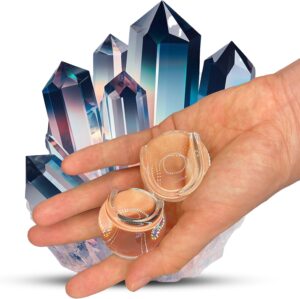 Arthri-Hand Exercise Balls for Stress Relief & Flexibility-Enhance Focus, Mobility and Mental Well-Being with Therapeutic Baoding Balls , Transparent Quartz-Crystal Design-Set of 2
