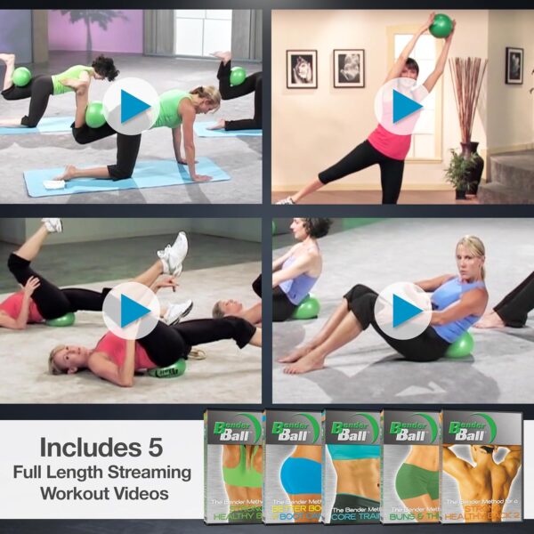 Official Club Kit (25 Balls), Original Soft 9 Inch Pilates Ball, Small Exercise Ball for Barre, Yoga, Stability, Abs Core, Physical Therapy + Mesh Bag, Instructions, Streaming Videos