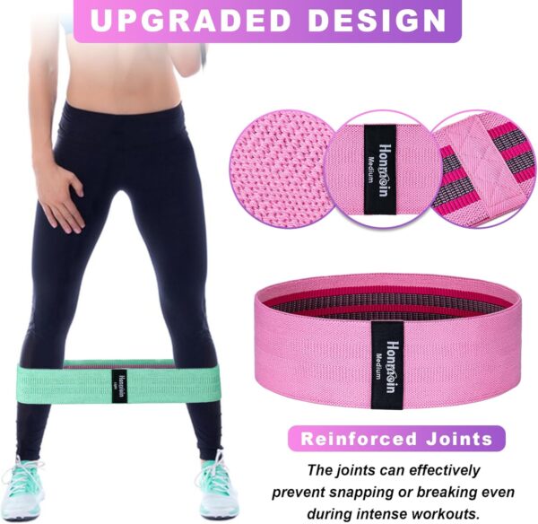 Resistance Bands for Working Out, 3 Levels Exercise Bands Workout Bands Set for Women Men, Hip Legs Booty Bands for Home Fitness, Gym, Yoga, Pilates