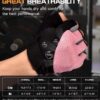 sunnex Gym Gloves, Workout Gloves, Fingerless Gloves for Weightlifting, Lightweight Breathable Fitness Gloves, Sports Gloves for Training Lifting Weight Cycling Climbing Rowing