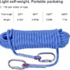 Climbing Rope, 12 mm Static Climbing Rope, 32FT(10M) 65FT(20M) 100FT(30M) 164FT(50M) Outdoor Rock Climbing Rope, Escape Rope, Rappelling Rope, Fire Rescue Parachute Rope