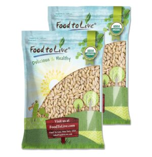Food to Live Organic Blanched Whole Almonds, 16 Pounds - Non-GMO, Raw, Unpasteurized, Unsalted, Keto, Paleo, Kosher, Bulk, High in Protein, Dietary Fiber, Vitamin E, Manganese and Riboflavin.