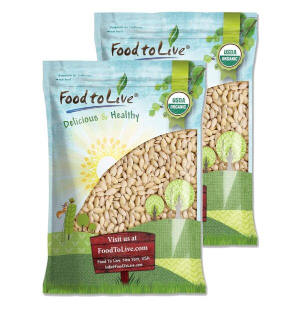 Food to Live Organic Blanched Whole Almonds, 16 Pounds - Non-GMO, Raw, Unpasteurized, Unsalted, Keto, Paleo, Kosher, Bulk, High in Protein, Dietary Fiber, Vitamin E, Manganese and Riboflavin.