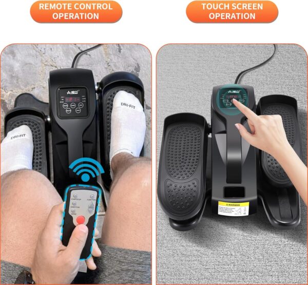 Under Desk Elliptical Machine, Ellipse Leg Exerciser for Seniors Adults, Adjustable Speeds Elliptical Trainer with Remote Control, Quiet & Portable Mini Seated Pedal Exerciser for Home Office Use