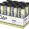ZOA+ Pre-Workout Energy Drink Supplement - NSF Certified for Sport with Zero Sugar, Nitric Oxide Support, B & D Vitamins, Amino Acids, and Electrolytes (Coconut Lemonade)