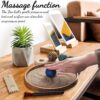 Melonva Mini Zen Garden for Desk 9.5''x9.5'' Automatic Desk Zen Garden Accessories Zen Sand Garden Bamboo Sand Tray Therapy Kit Zen Office Decor Meditation Room Decor with 4 Stamp Spheres