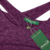 Kimmery Woman Short Sleeve Round Neck Criss Cross Back Yoga Shirt