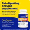 Enzymedica Lypo Gold, Digestive Enzymes for Fat Digestion, Offers Fast Acting Gas & Bloating Relief, 60 Count