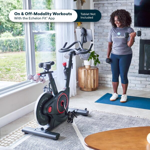 Echelon Smart Connect Fitness Bike + 30-Day Free Membership, Cushioned Seat, Bluetooth, Solid Design, Cycling, Instructors, Classes, 32 Levels