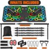 AERLANG Push Up Board, Portable Multi-Function Foldable 10 in 1 Push Up Bar, Push up Handles for Floor,Professional Push Up Strength Training Equipment