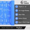 Kids Yoga Mat - Non-Slip Lightweight TPE Exercise Mat - Ideal for Boys & Girls (Ages 3-12), Toddlers & Children in Kindergarten, Preschool, School. PVC Free. 6mm Thick. Carry Strap