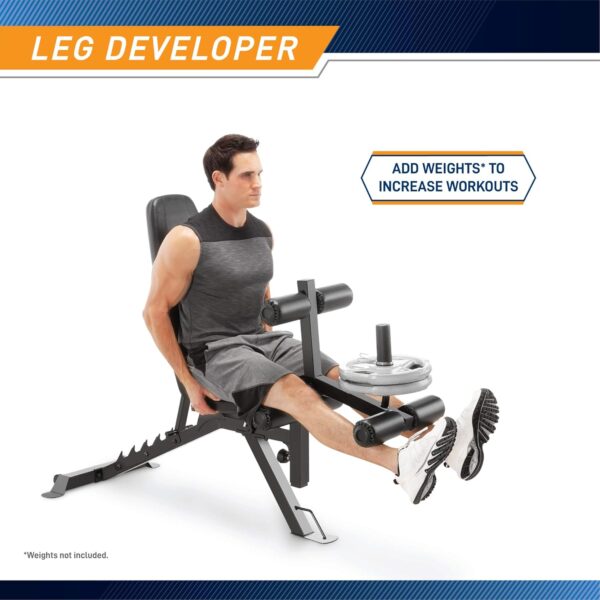 81mBWi2CXL._AC_SL1500_.jpg Marcy Adjustable Weight Bench w/Dual Leg Developer for Home Gym Workouts