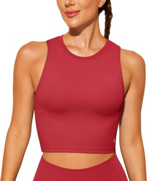 Natural Feelings Nudi Sports Bras for Women Removable Padded Yoga Tank Tops Sleeveless Fitness Workout Crop Tops