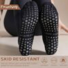 Purplepig 3 Pairs Grip Pilates Socks Non-Slip Yoga Socks for Women Pilates, Pure Barre, Barefoot Workout, Pregnancy, Hospital