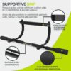 ProsourceFit Wall-Mounted Pull-Up / Chin-Up Bar, Heavy Duty 300 lb. Capacity, Black