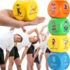 Fun Fitness Dice for Kids - Children's Workout Dice and Yoga Dice Set - Fitness Exercise Dice Game with Kids Yoga Poses - Childrens Foam Exercise Dice, Great Kids Exercise Equipment - Kids Ages 3+