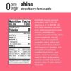 vitaminwater zero sugar shine, electrolyte enhanced water w/vitamins, strawberry lemonade drinks, 20 fl oz, 12 Pack