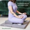 ZenBless Zafu Meditation Cushion Set,Yoga Meditation Pillow for Sitting on Floor,Large Square Meditation Mat and Pillow Set，Meditation Floor Pillow, Washable Cover(27.6")