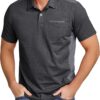 SWISSWELL Polo Shirts for Men with Pocket Short Sleeve Lightweight Performance Golf Shirt Mesh Summer Casual Shirt