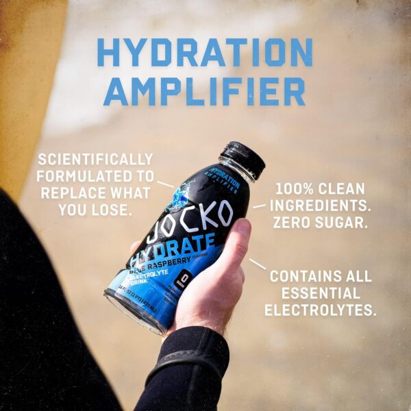 Jocko Fuel Hydrate Electrolyte Drinks - Sports Drink Hydration Amplifier, Thirst Quencher - Scientifically Formulated Electrolyte Blend Lemon-Lime 16 Oz (12 Pack)