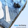 Water Flosser for Teeth, Cordless Water Dental Flosser, 9 Jet Tips 5 Modes 300ML IPX7 Waterproof, Portable Rechargeable Oral Irrigator for Home Travel - Gums, Orthodontic, Braces Care - White