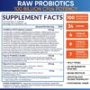 Organic Raw Probiotics 100 Billion CFU, Dr Formulated for Women and Men, Complete Adult Supplement with Prebiotics and Digestive Enzymes; 30 Capsules, Shelf Stable