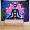 Maccyafst Seven Chakra Yoga Meditation Wall Hanging - Colorful Mandala Indian Hippie Chakra Tapestry for Studio Room (H51.2 W59.1)